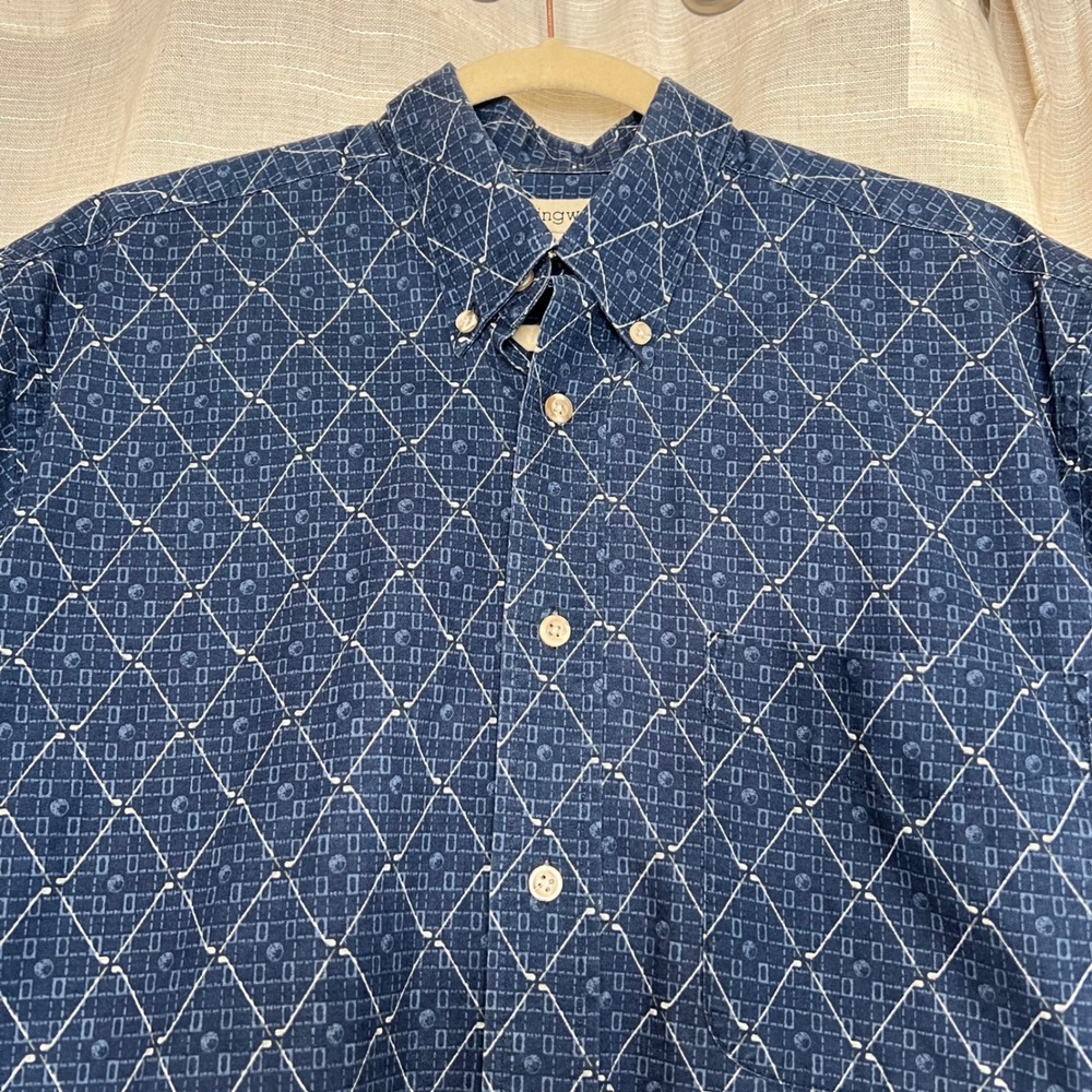 90s Vintage Munsingwear Golf Club & Ball Pattern Button Down Shirt Men's Medium